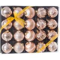 Set de 20 boules de Noël or cuivré - 6cm