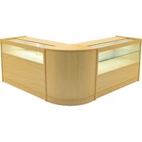 Ahorn-Shop-Theken-Set Adonis mit LED-Beleuchtung B1200, C1200, CM60