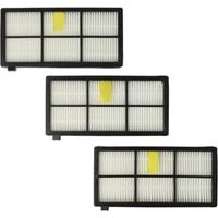 Pair Pack 3 filtres compatible avec Roomba 800 et 900. Kit de rechange pour filtre série 8 et 9. Pièce de rechange avec trois filtres