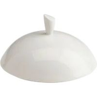 Tognana kaleidos, set 6 cloche in finissima porcellana bianca, cm 12