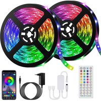 15M 270 RGB 5050 SMD Smart Bluetooth LED-Streifenlicht - Mit Fernbedienung + APP, Synchronisierung mit Musikrhythmus / -funktion