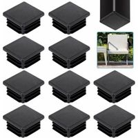 20 Stück Vierkantrohrstopfen, 3030 mm, schwarz, Vierkantrohr-Endkappe, Kunststoff, Vierkantrohrstopfen, Vierkantlatten-Endkappe, massives Stuhlrohr, Tischbein-Endkappe für Möbel, Schrank, Stuhl/LionKn