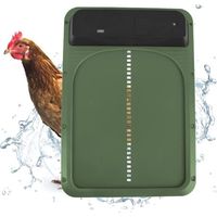Porte Automatique de Poulailler, Cage De Poulet à Détection Lumière Poulailler Extérieur Volaille Résistante Aux Intempéries(Green) Green -