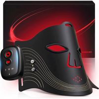 Masque de thérapie de lumière rouge pour massageur de visage, thérapie de lumière de masque de visage LED avec télécommande, masques de lumières infrarouges, masque facial portable