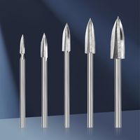 Juego de brocas para tallar madera Dremel, 5 piezas con vástago de 1/8" para bricolaje, tallado, grabado, lijado y perforación