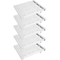 Tension Shelf Rod - Adjustable 27.5-46.5 Cm - For Cabinet Wardrobe Kitchen Bathroom - 5 Pieces