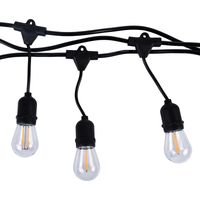 Catenaria Stringa Luminosa da Esterno E27 – 10 Portalampada, 10 Metri, Collegabile fino a 100m, IP54