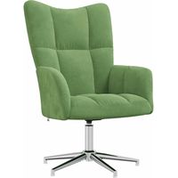 Chaise de relaxation Vert clair Velours