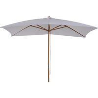 Parasol droit rectangulaire Parasol de jardin grande taille grande taille dim. 3L x 2l x 2,5H m blanc
