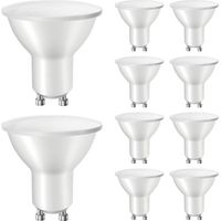 Ampoules LED GU10 Blanc Chaud, Équivalent Halogène 40W, Ampoule Spot LED 5W 400lm, Ampoule Spot LED à Économie d'Énergie, Faisceau Large 120° Ampoules LED g10 pour Plafonniers, Non Dimmable, Lot de 10
