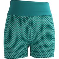 Shorty taille haute femme, shorty yoga élastique running salle de sport cycliste, shorty biker ajusté pour entraînement