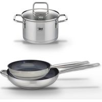 Lot 2 Poêles 28/32cm et Faitout 14cm Elo Profi Therm Platinum