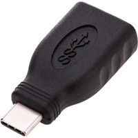 BeMatik - Adaptateur OTG USB 3.0 USB-C mâle vers USB-A femelle noir