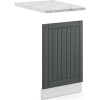 Frontblende Fame-Line, Anthrazit Landhaus, 45 cm , AP Marmor, Vicco