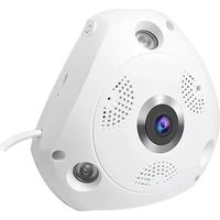 Caméra de surveillance intérieure 4K 8MP – Objectif fisheye 180/360° – Détection de mouvement – Alimentation POE – IP66