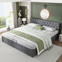Letto matrimoniale struttura letto contenitore velluto OKMYHOME