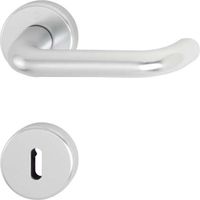 Paire de rosaces de clé 42KVS alu.F1/plaquette naturelle. 9 mm SK/OL rond