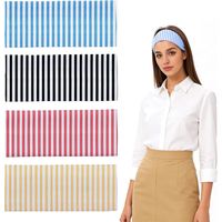 Lot de 4 Bandeaux Femmes, Bandeau Cheveux et Bandeaux Femmes pour Sport, Yoga, Course, Bandeaux Élastiques pour Femmes au Quotidien, Design Tricot Doux (Rayé)