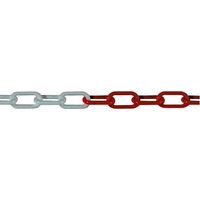 Kunststoffkette Ø10 mm Rot/Weiß LEVAC L.52 x H.18mm - 25 m Beutel - 2045C