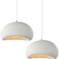 Modern Style Indoor Pendant Light, Ø60 cm – White – E27 Socket – 160 cm Adjustable Cord Length – 2PCS