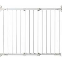 Barrière de sécurité bébé extensible en métal 108 x 75 cm – Acier blanc – Ouverture portillon – Fixation par perçage – Webaby