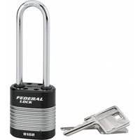 THIRARD - Cadenas à clé Fédéral Lock Protector, extérieur, acier, anse haute, double verrouillage, 44mm, 2 clés - THIRARD