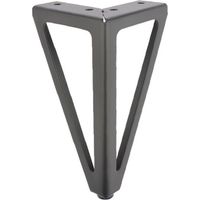 Set di 4 piedini di ricambio in metallo per mobili - Neri - 15 cm - Per mobili, armadi, divani e altri mobili.