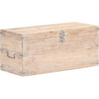 Vidaxl – Coffre en bois d'acacia 90x40x40 cm – Malle de rangement avec loquet et poignées – Design artisanal unique