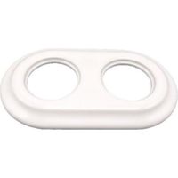 Marco Doble para Empotrar de Porcelana Blanca