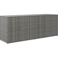 Maison Exclusive - Mobile Portaoggetti da Giardino Grigio 198x55,5x80cm Polyrattan