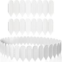 10PCS Bordure de Jardin en Plastique, 4m Clôture de Jardin, Bordure de Pelouse Flexible, Palissade de Jardin, Bordure Parterre de Fleurs, Palissade Mini pour Jardin Allée Paysage, 15cm de Haut
