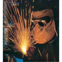 FP – Masque de protection cuir soudeur longue avec capuche – Protection thermique – Lunettes 50mm – Conçu pour chantiers humides