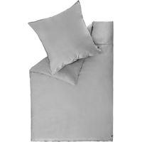 SCHÖNER WOHNEN Ropa de cama de satén PLAIN - 1 unidad 200x200 cm, gris