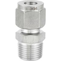 1 raccord à compression en acier inoxydable ZG3/8, raccord à compression droit pour huile et air (ZG3/8-8)
