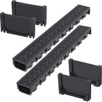 vidaXL Drainage Channels Plastic 2 m (2x142882)