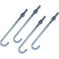 Crosse ancrage M22X400 +3 Ecrou +2 Rondelle Acier zingué-400 pièces