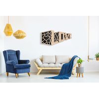 LOVE - Tableau décoratif LASERCUT composite bois et PVC - Dimension : 70x140 cm