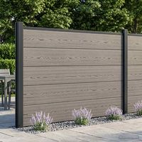 vidaXL Panneau de clôture WPC et Aluminium Gris