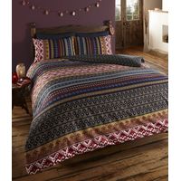 DE CAMA, Set copripiumini di Lusso con Stampa Etnica/Indiana, in Poliestere, Multicolore, Singolo