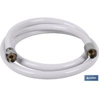 Flexo Ducha Pvcon Latón Color Blanco 1,5m