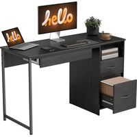 Scrivania Ufficio Tavolo Ordinateur Salvaspazio 120x52,3 cm Nero