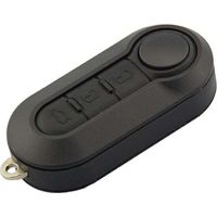Boîtier pliable de rechange pour clé de voiture Fiat 500 Doblo Ducato Panda Punto Peugeot 3 boutons 543cm (Noir),
