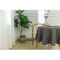Tischdecke fleckabweisend einfarbig anthrazit rund 160 cm