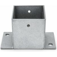 Support de poteau à plat galvanisé à chaud 41 x 41 x 80 mm