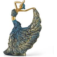 Peacock dancer statue decoration art moderne décoration de la maison chambre à coucher salon décoration petits objets étagère figurine décoration sculpture 1pc (modèle b)