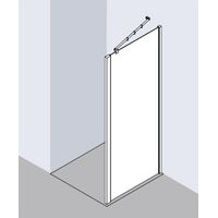 Kermi Paroi latérale Raya TWD 0830x 1850 GAK : 790-810 SIMG verre trempé Opaco Clean