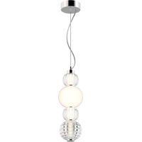 Maytoni Collar Abat-jour en verre de plafonnier à LED chromé intégré à collier moderne