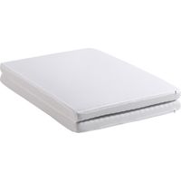 Matelas pliable 140x200 cm H3, housse lavable, mousse 23D - ergonomie, certifiée Oeko-Tex, blanc