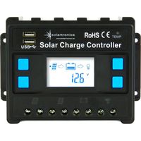 solartronics Regolatore di carica 12 V/24 V, blu, 20 A, 30 A, 40 A, 50 A, 60 A, regolatore di carica solare, PV (60 A)