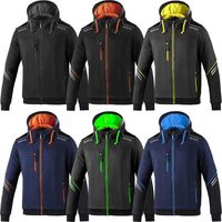 Sparco 02414BMAF Felpa Lavoro Cappuccio Tech Zip Intera Colorado Blu M